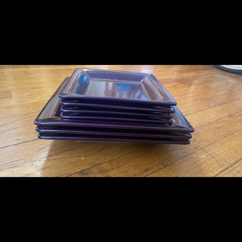 Purple ceramic plates